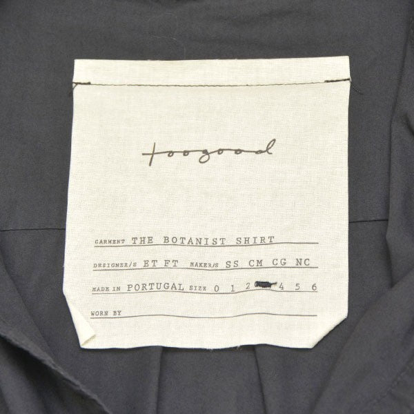 toogood THE BOTANIST SHIRT バンドカラーシャツ 古着・中古-6枚目のアイテム画像