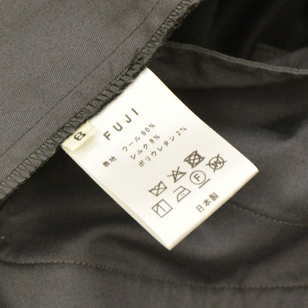 FUJI SILK WOOL TWO TUCK SLACKS 2タックシルクウールスラックスパンツ 古着・中古-7枚目のアイテム画像