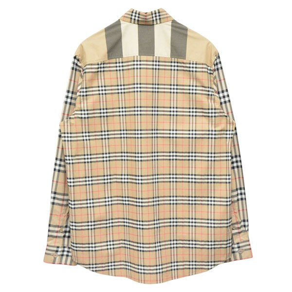 BURBERRY 2020AW ノバチェックパッチワークシャツ 8032268 古着・中古-2枚目のアイテム画像