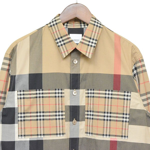 BURBERRY 2020AW ノバチェックパッチワークシャツ 8032268 古着・中古-3枚目のアイテム画像