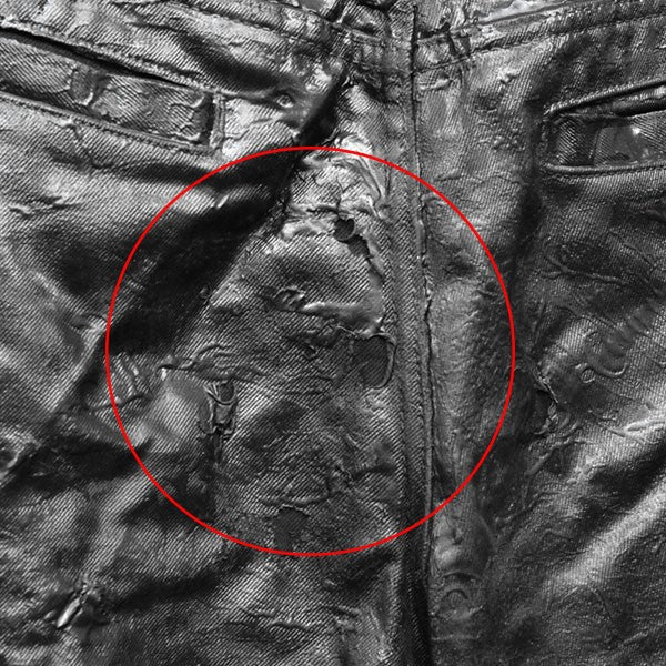CH2 2025AW 2 BLACK WAXED FLARE JEANS ブラックワックスフレアバレルレッグジーンズパンツ カーブワイドデニムパンツ 古着・中古-6枚目のアイテム画像