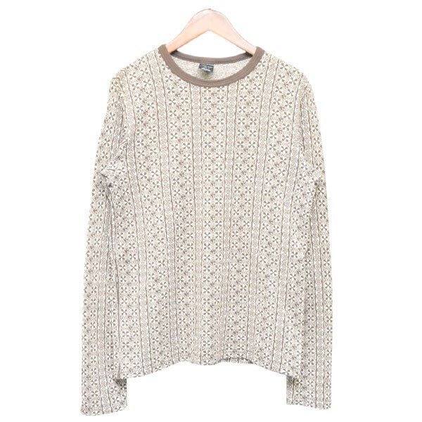 NUMBER (N)INE 2003AW カート期 ジャガードロングスリーブＴシャツ 長袖Tシャツ 古着・中古-1枚目のアイテム画像