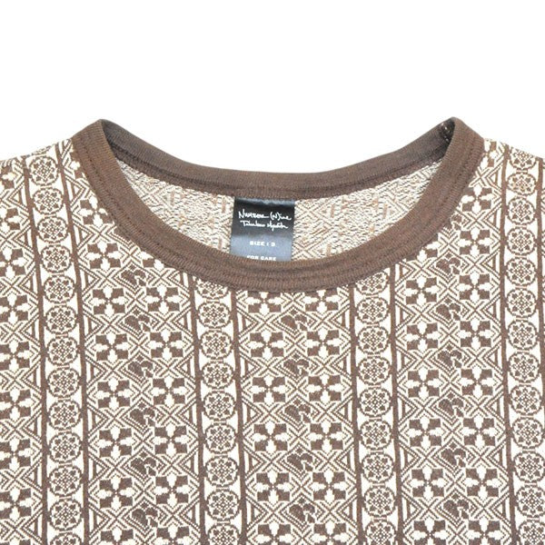 NUMBER (N)INE 2003AW カート期 ジャガードロングスリーブＴシャツ 長袖Tシャツ 古着・中古-3枚目のアイテム画像