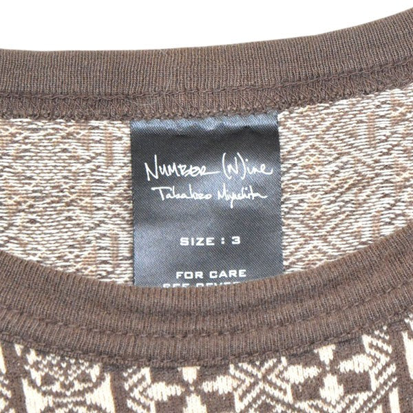 NUMBER (N)INE 2003AW カート期 ジャガードロングスリーブＴシャツ 長袖Tシャツ 古着・中古-5枚目のアイテム画像