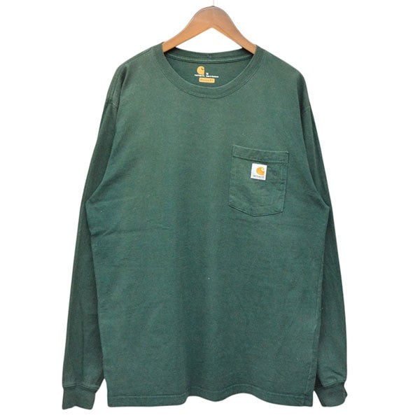 CarHartt ビッグサイズ ワンポイントロゴ長袖カットソー ロンＴ 長袖Tシャツ K126-HTG 古着・中古-1枚目のアイテム画像