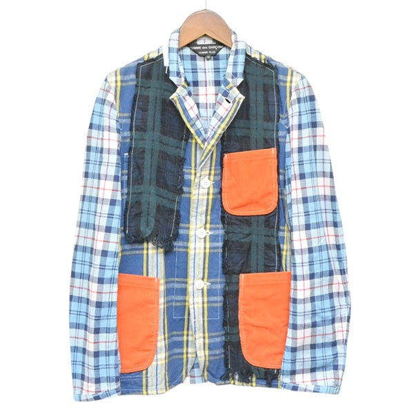 COMME des GARCONS HOMME PLUS 2010SS パッチワークシャツジャケット 3Bテーラードジャケット 古着・中古-1枚目のアイテム画像