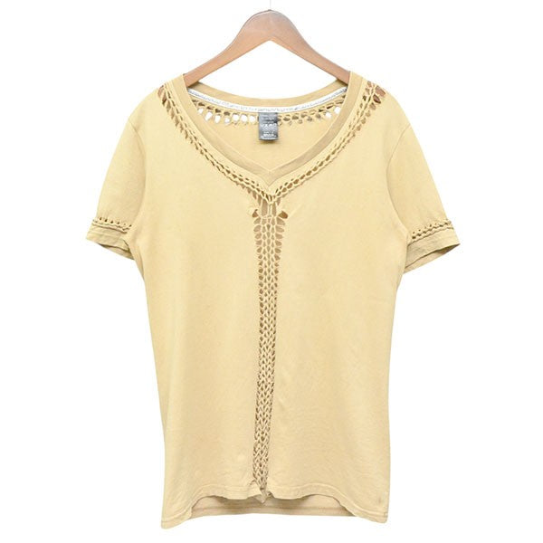 NUMBER (N)INE 2007AW ジョージ期 編み込みVネックTシャツ 半袖Ｔシャツ 古着・中古-1枚目のアイテム画像