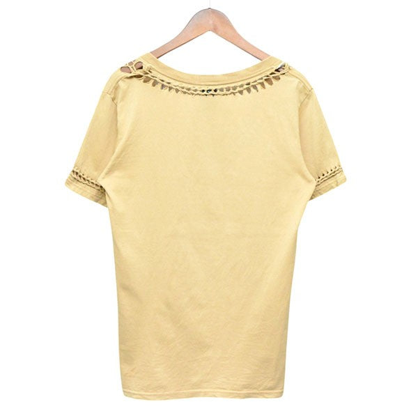 NUMBER (N)INE 2007AW ジョージ期 編み込みVネックTシャツ 半袖Ｔシャツ 古着・中古-2枚目のアイテム画像