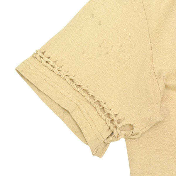 NUMBER (N)INE 2007AW ジョージ期 編み込みVネックTシャツ 半袖Ｔシャツ 古着・中古-4枚目のアイテム画像
