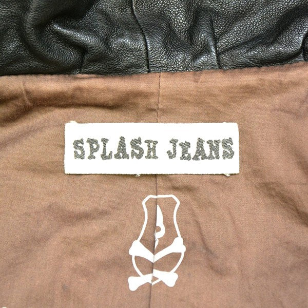SPLASH JEANS Y2K グランジ フード レザージャケット ライダースジャケット 古着・中古-8枚目のアイテム画像