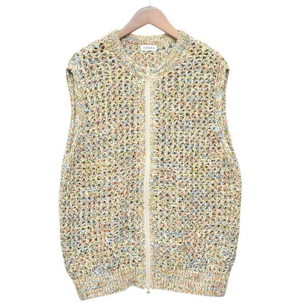 Coohem 2025SS SUKASHI KNIT VEST スカシニットベスト ジップアップセーター 13-252-022 古着・中古-1枚目のアイテム画像
