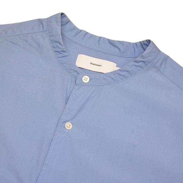 Graphpaper 2023SS Broad LS Oversized Band Collar Shirt バンドカラーオーバーサイズシャツ GM231-50081B 古着・中古-3枚目のアイテム画像