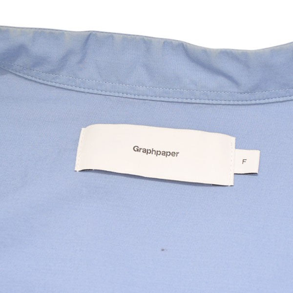 Graphpaper 2023SS Broad LS Oversized Band Collar Shirt バンドカラーオーバーサイズシャツ GM231-50081B 古着・中古-8枚目のアイテム画像