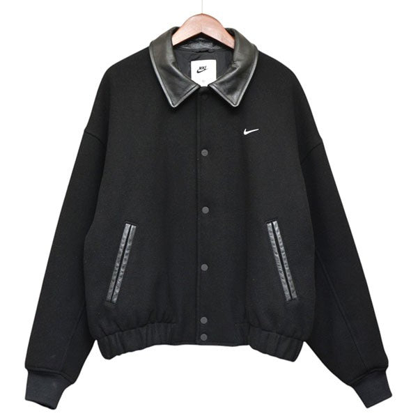 NIKE 2023AW Solo Swoosh Wool Varsity Jacket FZ1168-010 ソロスウォッシュウールバーシティジャケット ブルゾン 古着・中古-1枚目のアイテム画像
