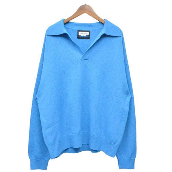 MAISON SPECIAL 2025AW Cashfeel Extra Fine Merino Wool Prime-Over Skipper Knit Pullover スキッパーニットポロシャツ 11252361313 古着・中古-1枚目のアイテム画像