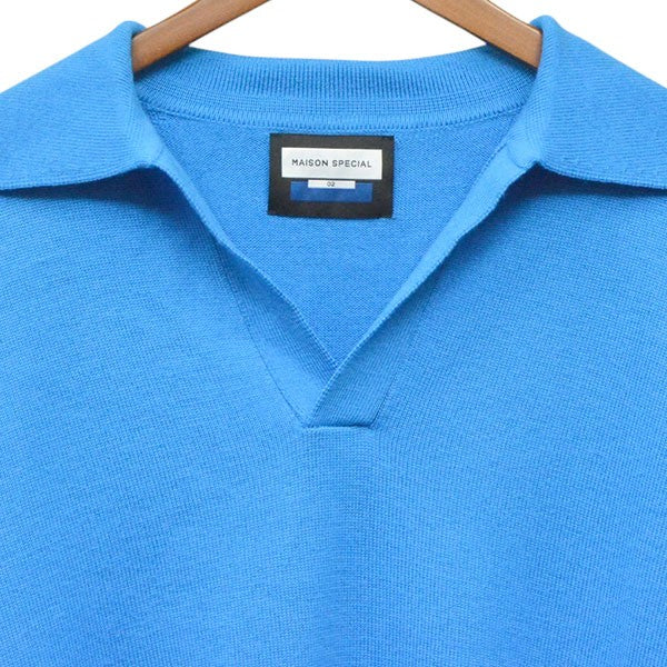 MAISON SPECIAL 2025AW Cashfeel Extra Fine Merino Wool Prime-Over Skipper Knit Pullover スキッパーニットポロシャツ 11252361313 古着・中古-3枚目のアイテム画像
