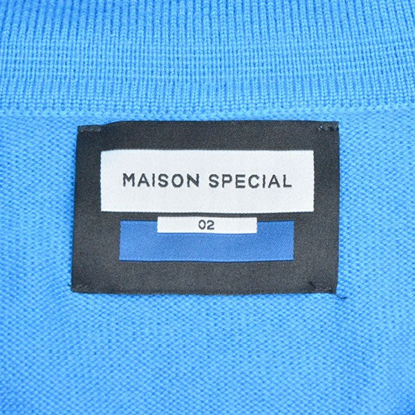 MAISON SPECIAL 2025AW Cashfeel Extra Fine Merino Wool Prime-Over Skipper Knit Pullover スキッパーニットポロシャツ 11252361313 古着・中古-5枚目のアイテム画像