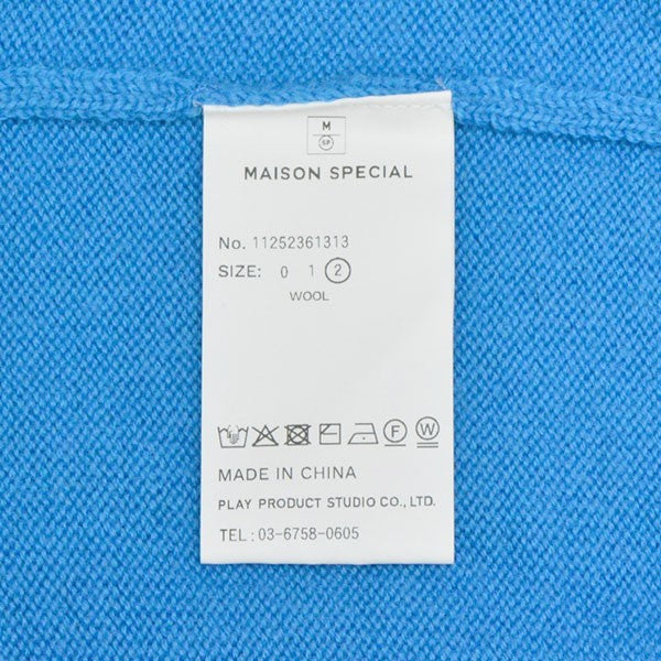 MAISON SPECIAL 2025AW Cashfeel Extra Fine Merino Wool Prime-Over Skipper Knit Pullover スキッパーニットポロシャツ 11252361313 古着・中古-6枚目のアイテム画像
