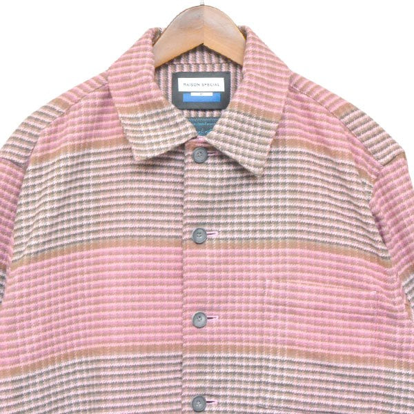 MAISON SPECIAL 2025AW Prime-Over Regular Collar Heavy-Weight Flannel Shirt チェックフランネルシャツジャケット 11252311601 古着・中古-3枚目のアイテム画像