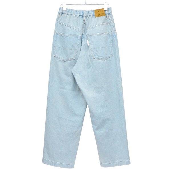 NEON SIGN Wide denim slacks Used ワイドデニムスラックス ウォッシュタックバギージーンズ N0344 古着・中古-2枚目のアイテム画像