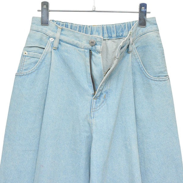 NEON SIGN Wide denim slacks Used ワイドデニムスラックス ウォッシュタックバギージーンズ N0344 古着・中古-4枚目のアイテム画像