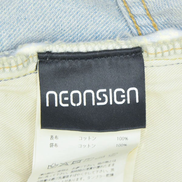 NEON SIGN Wide denim slacks Used ワイドデニムスラックス ウォッシュタックバギージーンズ N0344 古着・中古-8枚目のアイテム画像