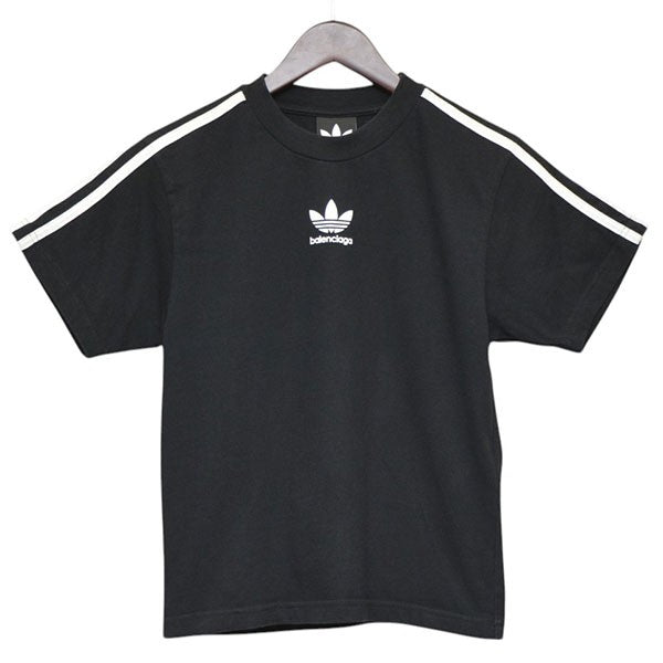 BALENCIAGA×adidas 2023SS 3 Stripe Front Logo Tee ロゴプリントTシャツ 731861 TNVT5 古着・中古-1枚目のアイテム画像