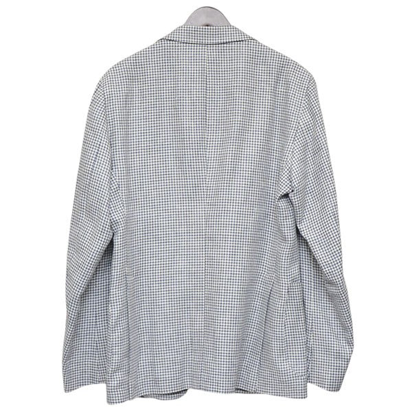 TAGLIATORE 千鳥格子2Bジャケット ウールリネンテーラードジャケット 古着・中古-2枚目のアイテム画像