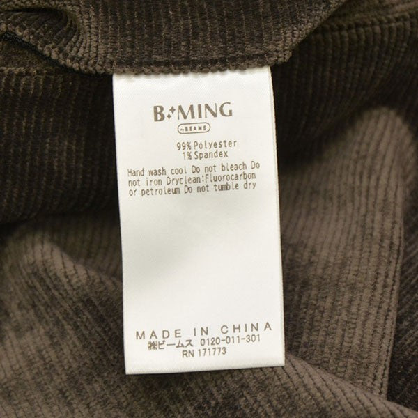 B：MING by BEAMS コーデュロイ 1プリーツ パンツ ナローフィット コーデュロイパンツ 92-23-0197-803 古着・中古-7枚目のアイテム画像