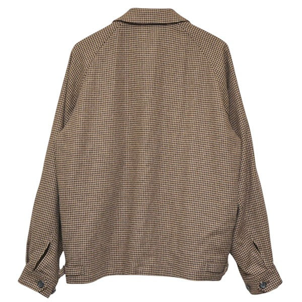 BEAMS F 2024AW ウール ハウンドトゥース ハリントンジャケット 千鳥格子ウールブルゾン 21-18-0828-287 古着・中古-2枚目のアイテム画像