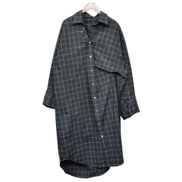 MARINA YEE 2023AW MAXI SHIRT DRESS PUCK マキシシャツドレス クレイジーパターンロングシャツコート FW23-0056-003 古着・中古-1枚目のアイテム画像