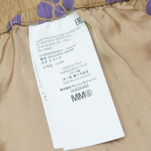 2019SS　シルクワイドイージーパンツ　総柄パンツ　S32KA0558 S49769