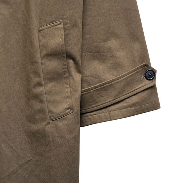 2025AW　cotton oversized trench with leather patch　コットンオーバーサイズトレンチコート　レザーパッチ　ロングコート