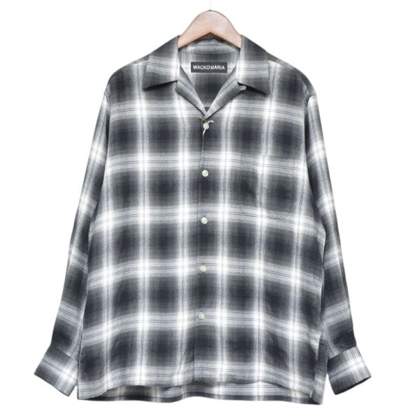 2026SS　OMBRE CHECK OPEN COLLAR SHIRT　オンブレチェックオープンカラーシャツ　26SS-WMS-OC11