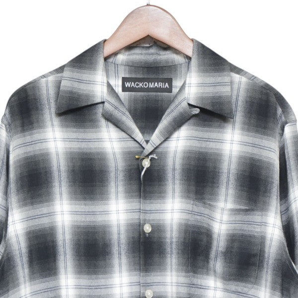 2026SS　OMBRE CHECK OPEN COLLAR SHIRT　オンブレチェックオープンカラーシャツ　26SS-WMS-OC11