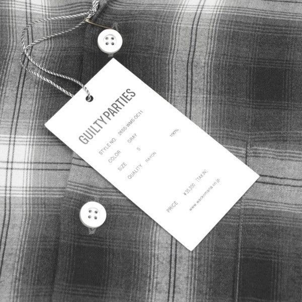 2026SS　OMBRE CHECK OPEN COLLAR SHIRT　オンブレチェックオープンカラーシャツ　26SS-WMS-OC11
