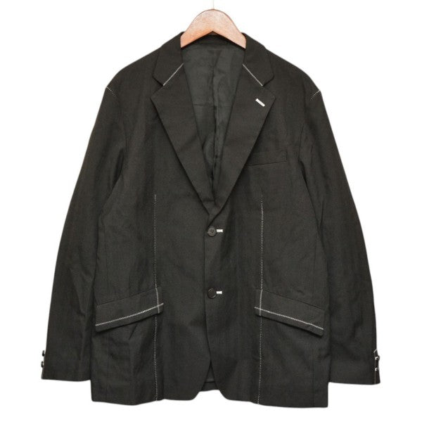 COMME des GARCONS HOMME 2022AW ウールエステルヘリンボーンテーラードジャケット HJ-J001 古着・中古-1枚目のアイテム画像