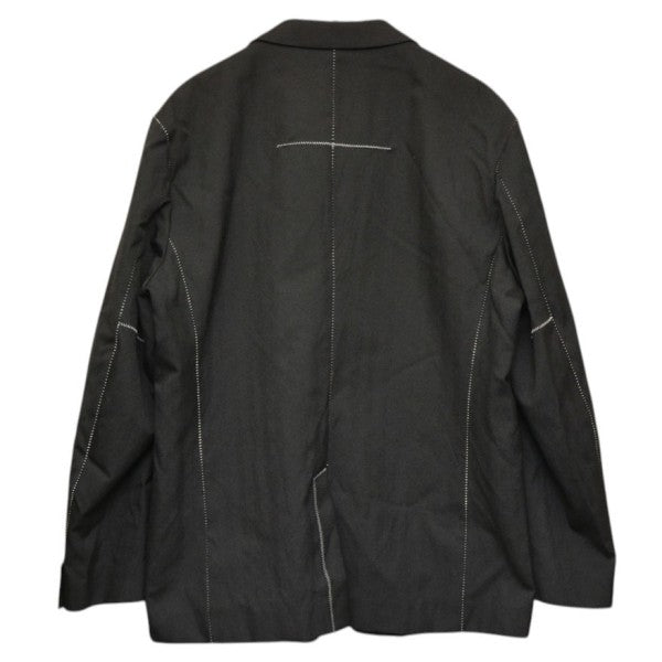 COMME des GARCONS HOMME 2022AW ウールエステルヘリンボーンテーラードジャケット HJ-J001 古着・中古-2枚目のアイテム画像