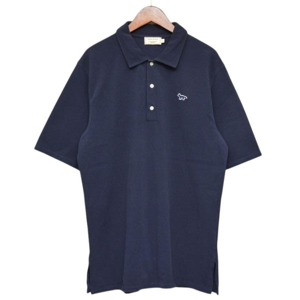 MAISON KITSUNE LOGO EMBROIDERY FOX POLO SHIRT ロゴ刺繍鹿の子ポロシャツ FU00207KJ7006 古着・中古-1枚目のアイテム画像