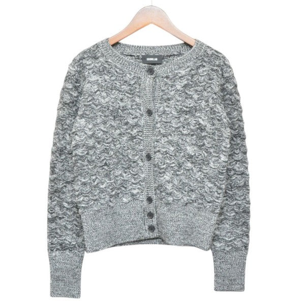 EG CROCODILE GILET　クルーネックニットカーディガン　AW25 KN 004 B