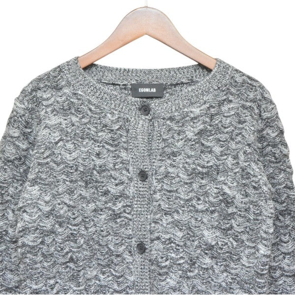 EG CROCODILE GILET　クルーネックニットカーディガン　AW25 KN 004 B