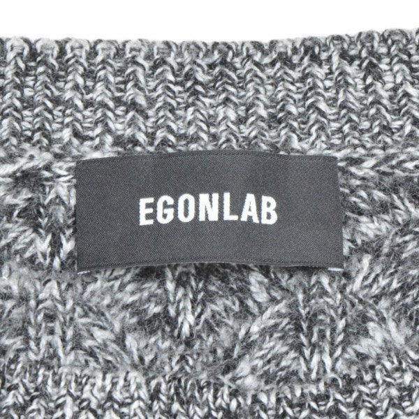 EG CROCODILE GILET　クルーネックニットカーディガン　AW25 KN 004 B