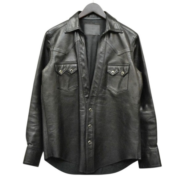 PONY LEATHER WESTERN CUTTING SHIRT　レザーウエスタンカッティングシャツ　LSBJ-LS0001