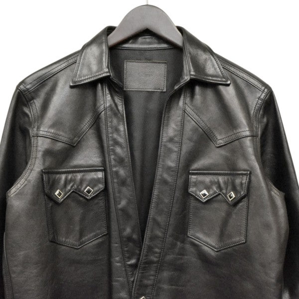 PONY LEATHER WESTERN CUTTING SHIRT　レザーウエスタンカッティングシャツ　LSBJ-LS0001