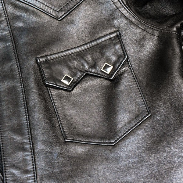 PONY LEATHER WESTERN CUTTING SHIRT　レザーウエスタンカッティングシャツ　LSBJ-LS0001