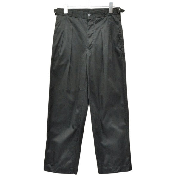 Dunois black adamas gabardine　タックワイドパンツ　スラックス　トラウザー