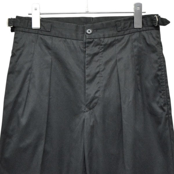 Dunois black adamas gabardine　タックワイドパンツ　スラックス　トラウザー