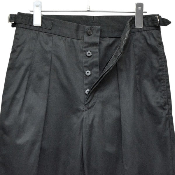 Dunois black adamas gabardine　タックワイドパンツ　スラックス　トラウザー