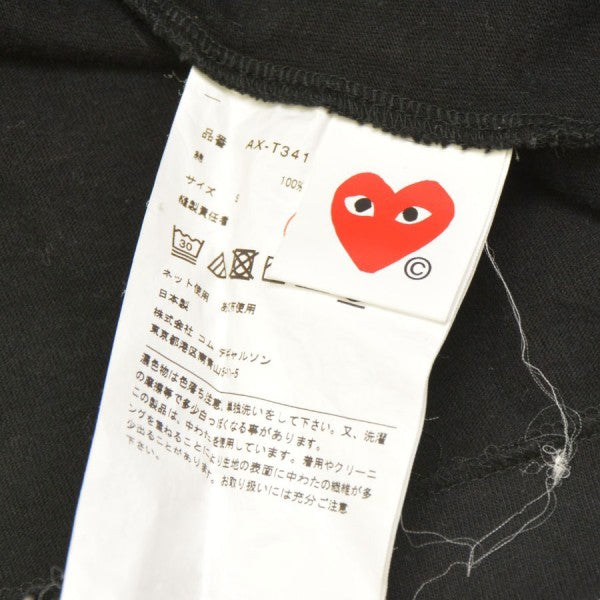 Black Emblem On The Back　ハート刺繍クルーネックTシャツ　AX-T341