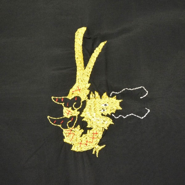 2025SS　ベトジャン風刺繍スーベニアシャツ　レーヨン半袖シャツ